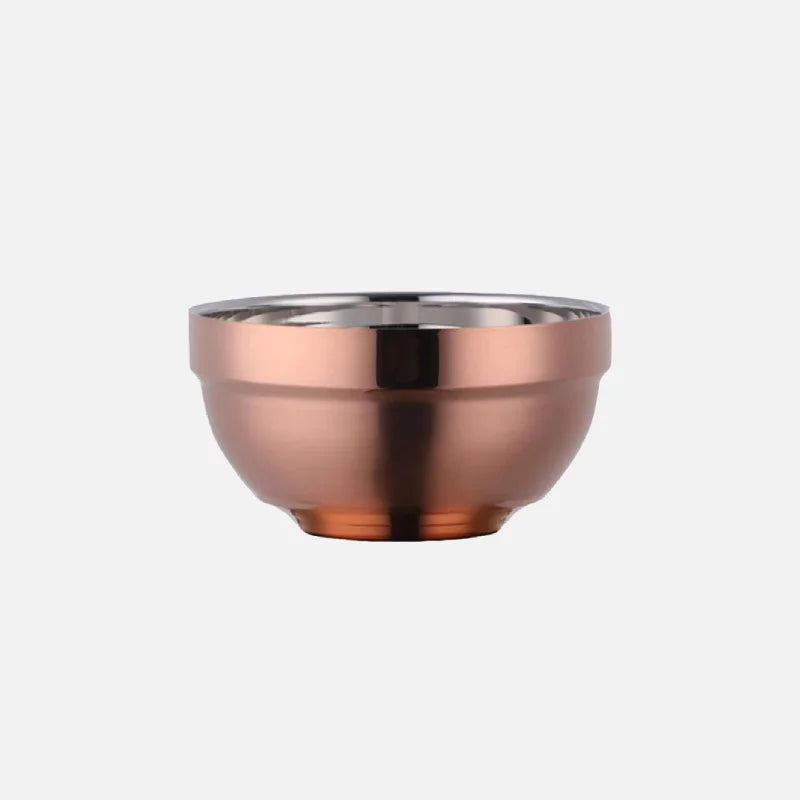 Small&Big Stainless Steel Chinese Rainbow Round Bowl Rice Soup Double Hot Insulation Container Noodle Bowl Kitchen Tableware-Letifly Lights and Decor