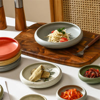 Deep Tank Creamic Plate Seasoning Sauce Dish Large Capacity Dinner Trays for Steak Salad Fruit Japanese Pretty Tableware-Letifly Lights and Decor