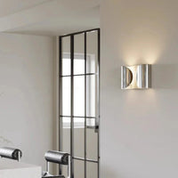 The Dichotomy Wall Light Modern wall light metal chrome black gold white dual glow contemporary lighting