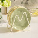 Luna Creme Pastel ceramic snack plates wavy edge hand-glazed modern dish set