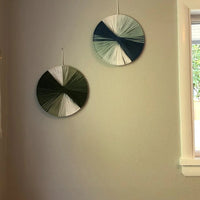 Thread Bloom Wall Art Handmade cotton thread circular wall art modern macrame-inspired décor