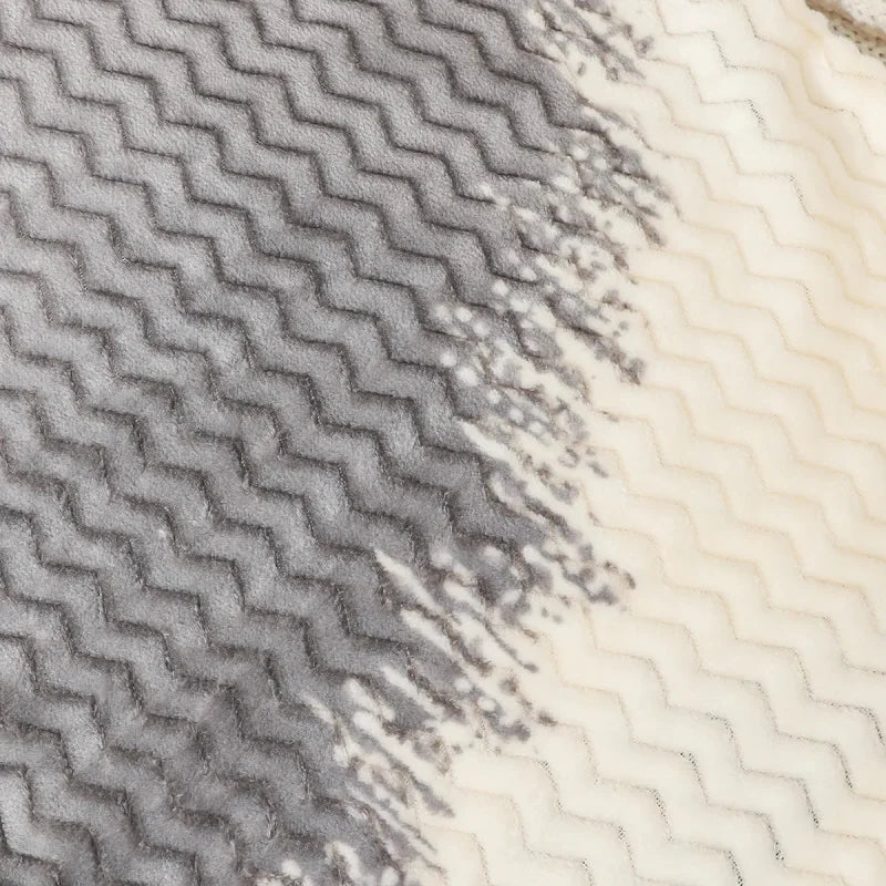 Plush pillow covers ink-wash ombré velour ultra-soft set of 2 pillowcases