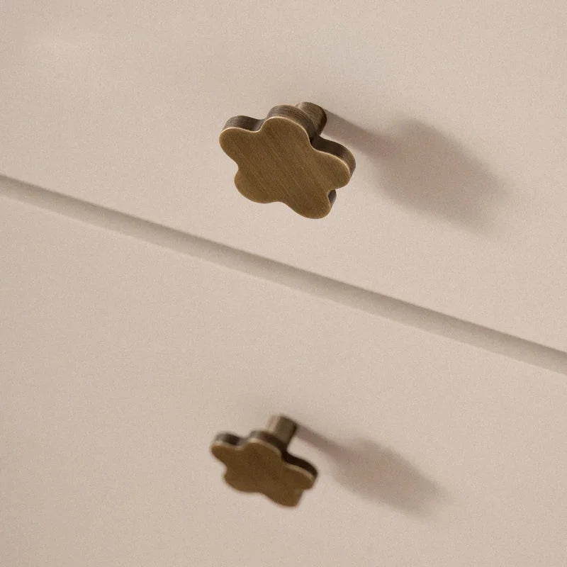 Solid Antique Brass Brushed Handle Animal Design Bear/Heart/Star Children's Room Drawer Knob Kitchen Cabinet Pulls-Letifly Lights and Decor