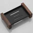Foundry Soap Dock Modern wooden and metal soap dish black minimalist bathroom soap holder