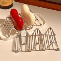 Stainless steel soap rack drainage soap Tray Multifunctional Bathroom Storage Rack bathroom draining box simple soap storage box-Letifly Lights and Decor