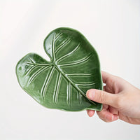 A Ceramic Spatula Holder - Kitchen Countertop Spoon Holder - Cute Leaf Design, Multifunctional Cutlery Holder-Letifly Lights and Decor