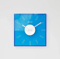 Modern Transparent Clock Klein Blue Wall Hanging Clock Timepiece for Bedroom Living Room Office Acrylic Square Wall Decor-Letifly Lights and Decor