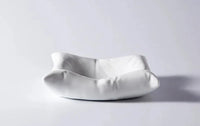 Creative pillow ceramic cold dish, high-end hotel artistic tableware, Cushion Contour Bowl for modern sculptural plating