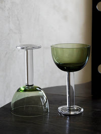 Hami Green Goblet glass goblet vintage wine cup cocktail dessert glassware