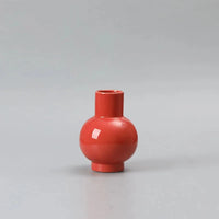 Ceramic Vase Bright Glazed Colorful Big Belly Round Shape Modern Decor