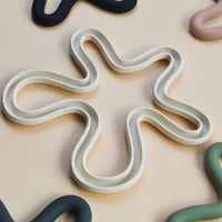 wave silicone heat resistant coaster non-slip pot holder modern kitchen mat