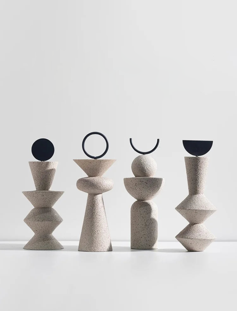 geometric Sandstone Statue