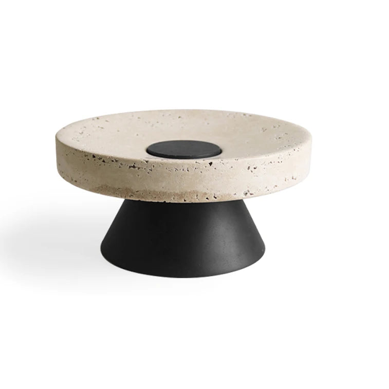 travertine marble pedestal tray marble elevated display tray
