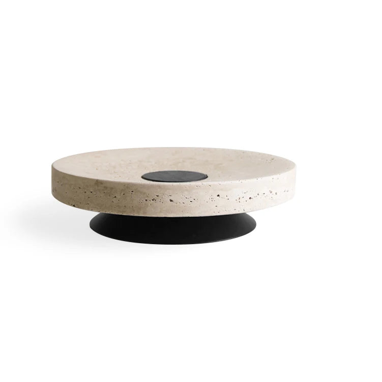travertine marble pedestal tray marble elevated display tray