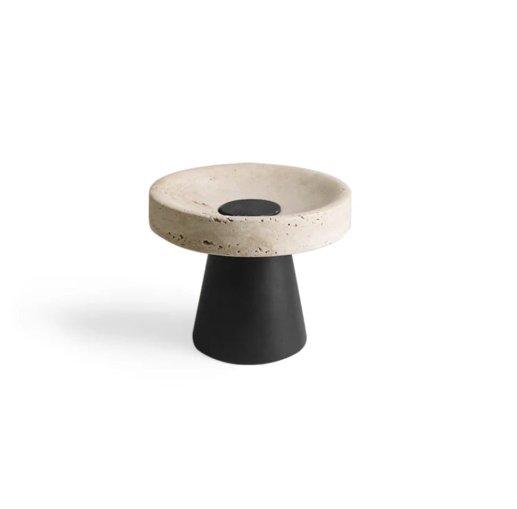 travertine marble pedestal tray marble elevated display tray
