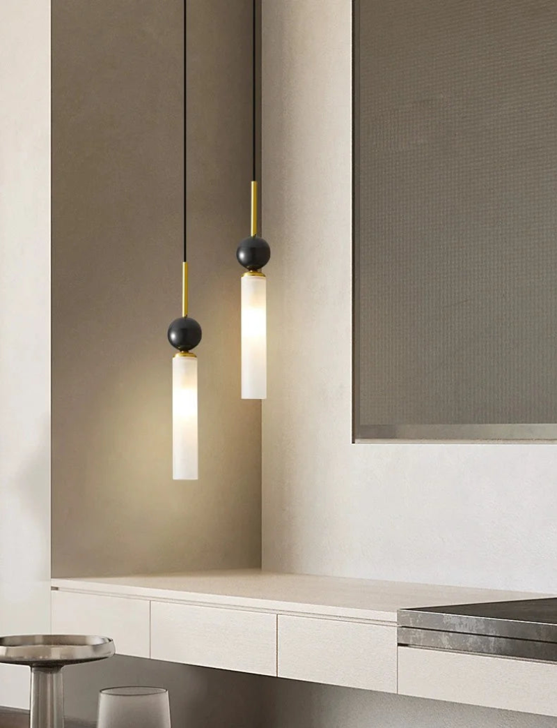 Marble Pendant Lights and chandelier sleek marble line pendant lamp
