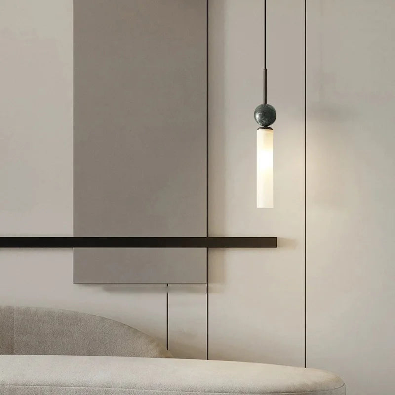 Marble Pendant Lights and chandelier sleek marble line pendant lamp