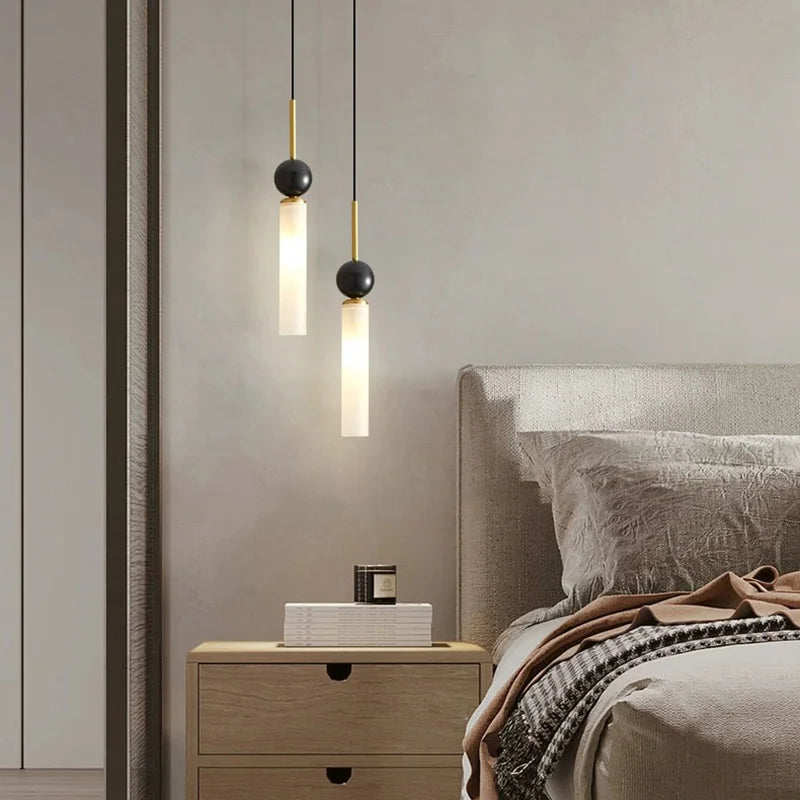 Marble Pendant Lights and chandelier sleek marble line pendant lamp