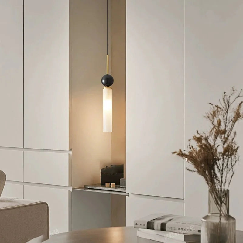 Marble Pendant Lights and chandelier sleek marble line pendant lamp