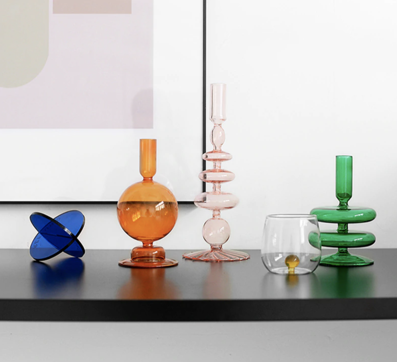 Trampoline Glass Candle Holders - Final Sale