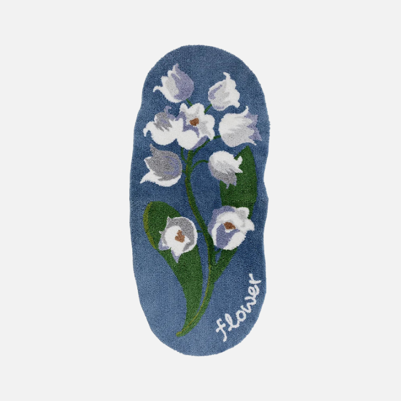 tulip print tufted carpet rug non slip rug plush carpet floral print tulip carpet