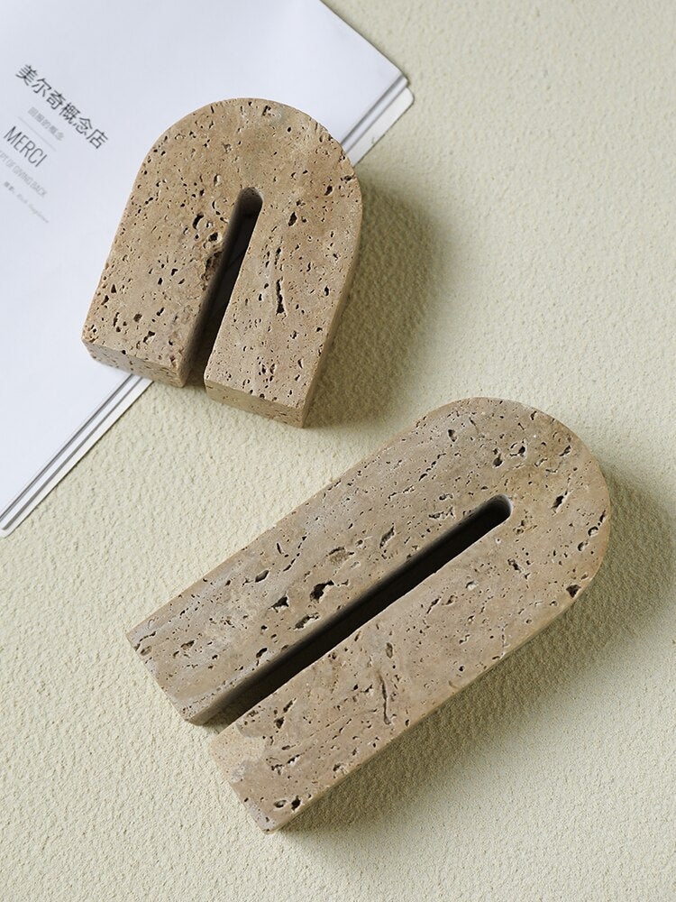U Tower Stone Book Stand Holder