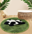 Round plush rug panda bunny fluffy cozy durable bedroom floor mat home décor