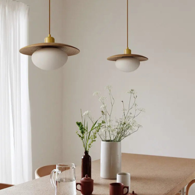 Retro Plate Minimalist LED Pendant Lights Modern Aesthetic Pendant Light Fixtures