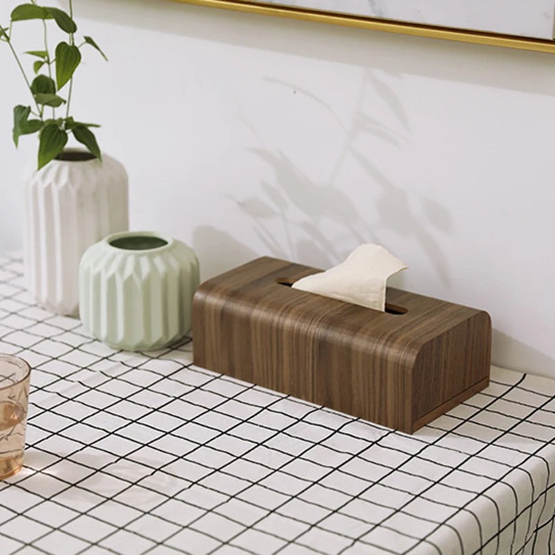 Walnut Tissue Box Walnut Wood Tissue Box – Letifly Lights & Decor