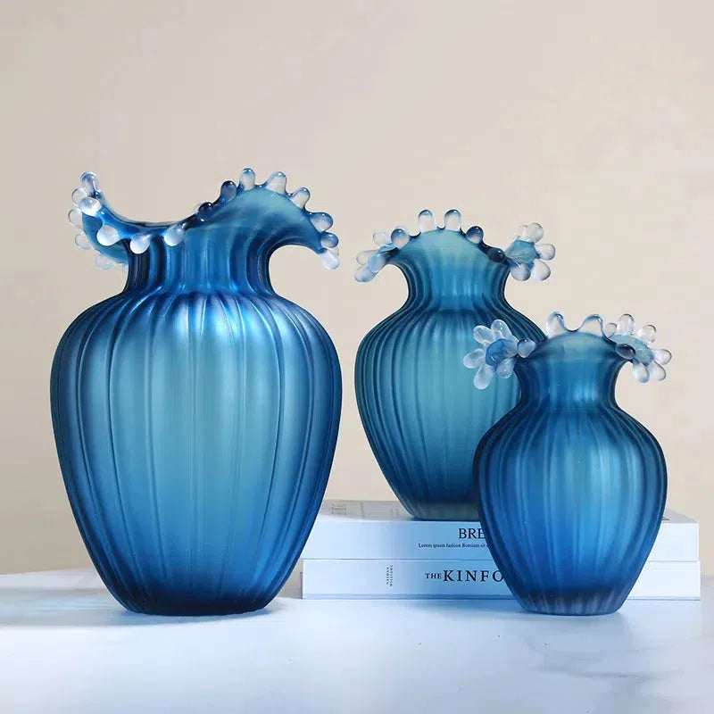 Uttermost Ripple Vase Wave Ripple Glass Vase – Letifly Lights & Decor
