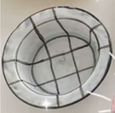 Yogurt Grid Ceramic Bowls