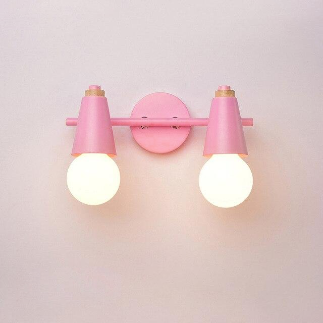 double pink wall lamp