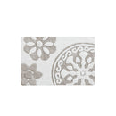 Floral medallion round rectangle bath mat tufted plush rug absorbent soft pile rug