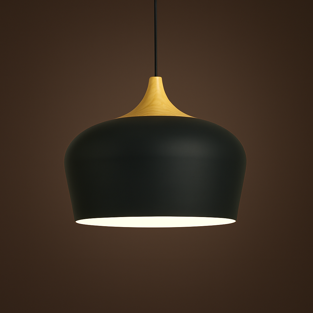 Soft Pastel Palette Pendant Lights in Metal & Wood