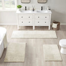 Beige Bathroom Rug Plush Mats Soft Absorbent Neutral Bath Mat BathroomDecor