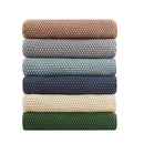 Bree Knit Throw and Pillow Set Textured Soft Blanket Cozy Living Room Accent