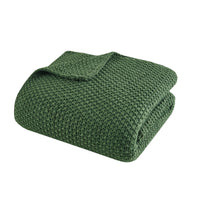 Bree Knit Throw and Pillow Set Textured Soft Blanket Cozy Living Room Accent