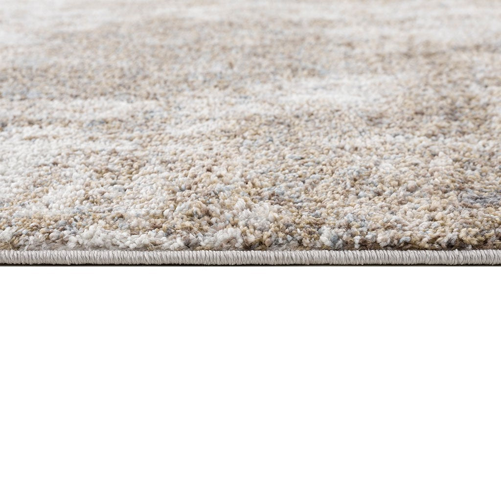 Neutral Brown and Beige Cozy Shag Area Rug Soft Textured Gradient Design Modern Living Room Floor Carpet