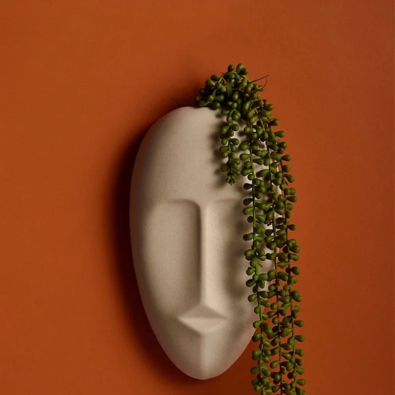 About a Face Ceramic Wall Accent &  Vase