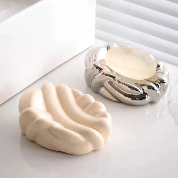 Grooves Ceramic Soap Box