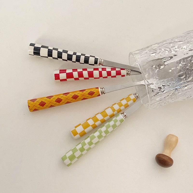 Checkerboard Cool Flatware