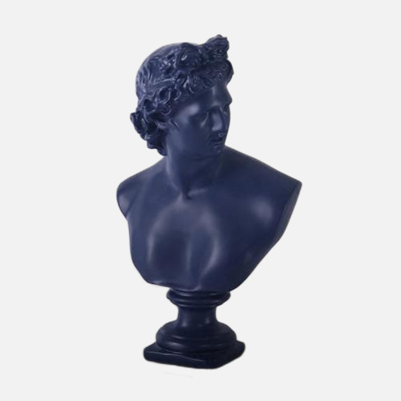ancient greek bust half body colorful statue