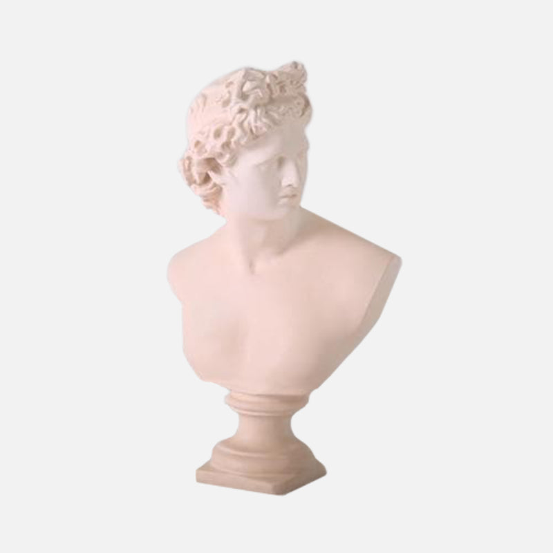 ancient greek bust half body beige statue