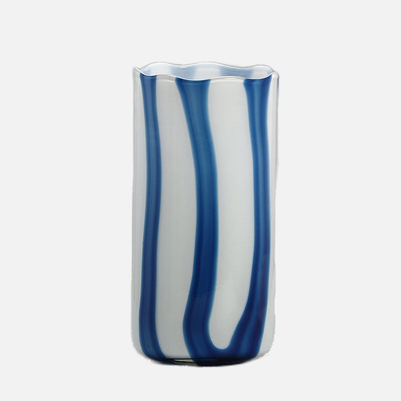 Color Stripes Glass Vase