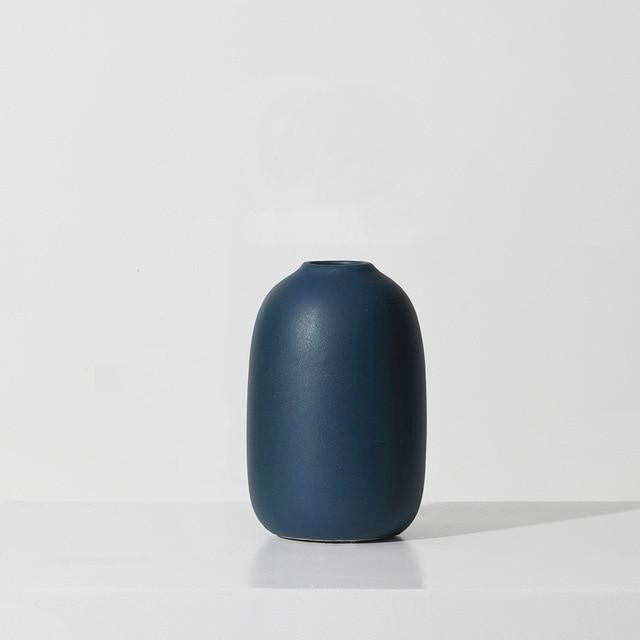 ceramic blue decoration vase