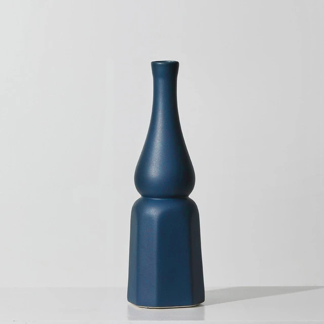 ceramic blue decoration vase