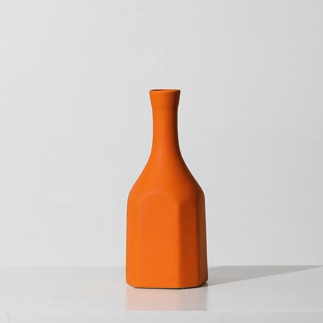 ceramic orange decoration vase