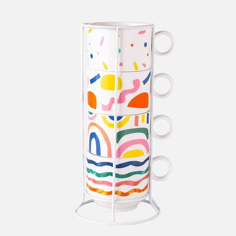 Colorful Ceramic Mug Set