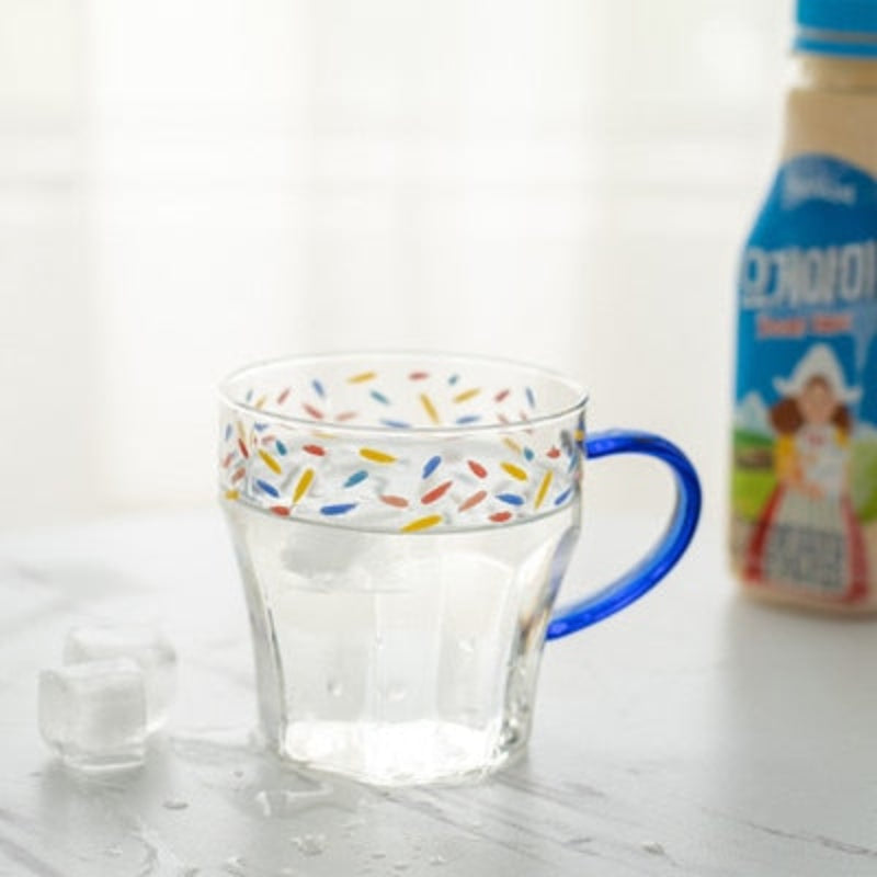 Confetti Printed Glass Mug