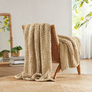 Chunky Double Knit Handmade Throw Blanket Cozy Soft Textured Couch and Bed Accent Decor